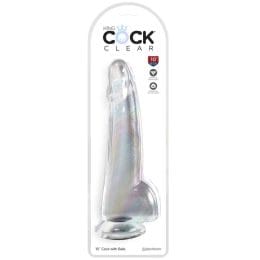 KING COCK - CLEAR DILDO WITH TESTICLES 19 CM TRANSPARENT 2